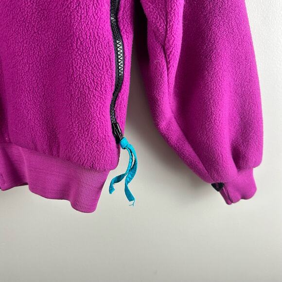 Vintage Columbia Fleece Jacket Pink Teal Aztec Print Women's M Medium - Picture 4 of 11